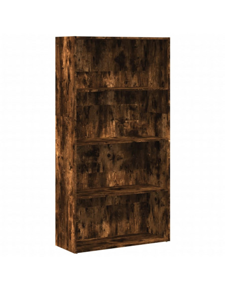 Libreria Rovere Fumo 80x30x152 cm in Legno Multistrato