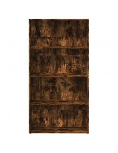 Libreria Rovere Fumo 80x30x152 cm in Legno Multistrato