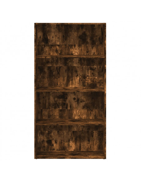 Libreria Rovere Fumo 80x30x152 cm in Legno Multistrato