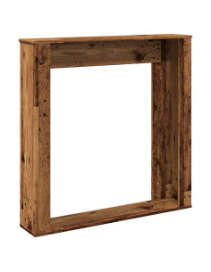 Cornice per Camino Legno Antico 100x20x100 cm in Truciolato