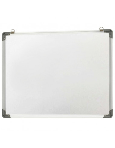 Lavagna Magnetica Bianca Cancellabile a Secco 70x50 cm Acciaio