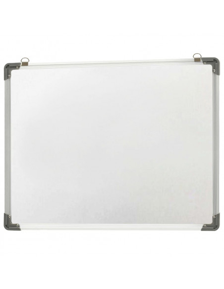 Lavagna Magnetica Bianca Cancellabile a Secco 70x50 cm Acciaio