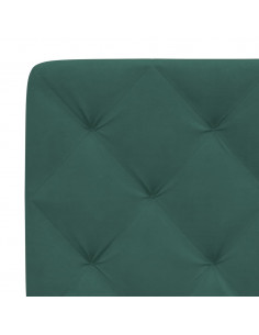 Letto con Materasso Verde Scuro 90x190 cm in Velluto