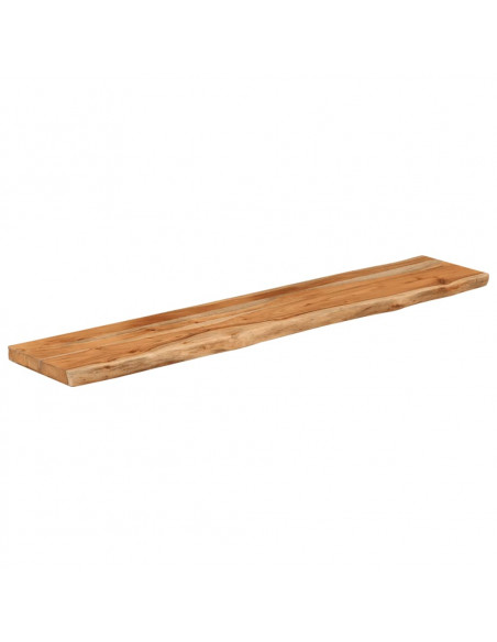 Mensola a Muro 90x20x3,8cm Rettangolare Legno Acacia Bordi Vivi