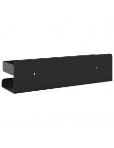 Mensola Doccia Nera Opaca 23x6,5x6 Acciaio Inox 304 Spazzolato