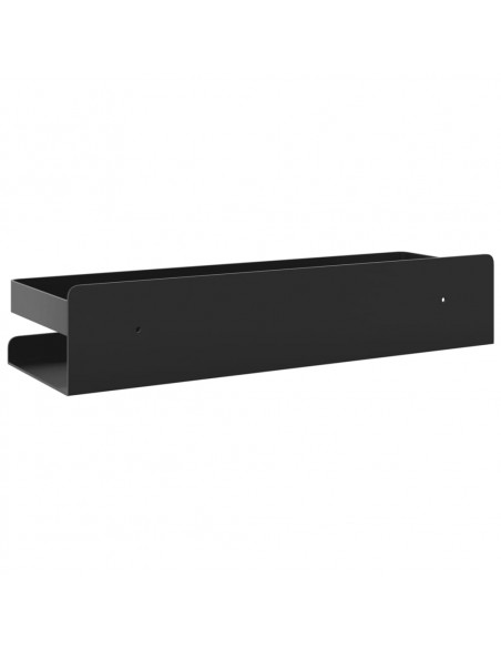 Mensola Doccia Nera Opaca 30x10x6cm Acciaio Inox 304 Spazzolato