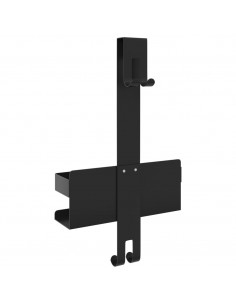 Mensola Doccia Pensile Nero Opaco Acciaio Inox 304 Spazzolato