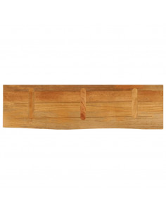 Piano Tavolo Bordi Vivi 120x30x3,8cm in Legno Massello di Mango