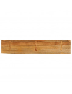 Piano Tavolo Bordi Vivi 140x40x3,8cm in Legno Massello di Mango