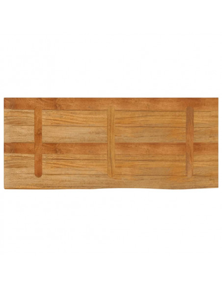 Piano Tavolo Bordi Vivi 140x60x3,8cm in Legno Massello di Mango