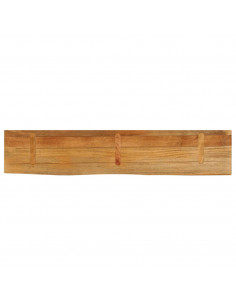 Piano Tavolo Bordi Vivi 180x40x3,8cm in Legno Massello di Mango