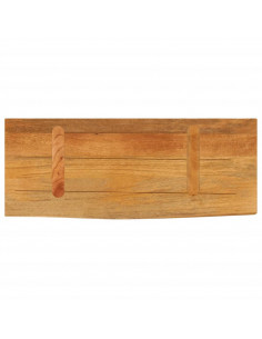 Piano Tavolo Bordi Vivi 80x30x3,8cm in Legno Massello di Mango