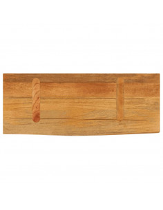 Piano Tavolo Bordi Vivi 80x40x3,8 cm in Legno Massello di Mango