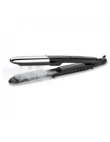 Piastra capelli Babyliss ST496E STEAM SHINE Vapore 2In1 Nero e Silver