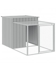 Pollaio Area Corsa Grigio Chiaro 110x609x110 cm Acciaio Zincato