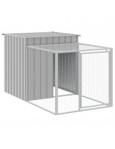 Pollaio Area Corsa Grigio Chiaro 110x813x110 cm Acciaio Zincato