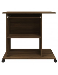 Scrivania Computer Rovere Marrone 80x50x75 cm Legno Multistrato