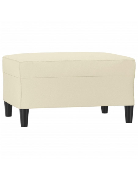 Set di Divani 4 pz con Cuscini crema in Similpelle
