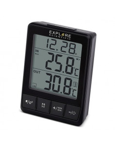 Sveglia Explore Scientific WSH002BLK Multifunzione con Sensore Nero