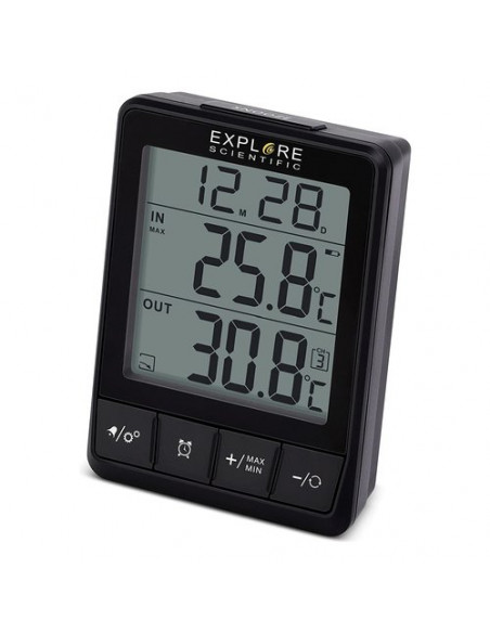 Sveglia Explore Scientific WSH002BLK Multifunzione con Sensore Nero