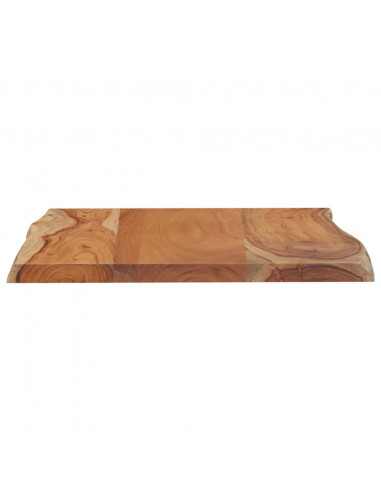 Tavolino 50x40x2,5 cm in Legno Massello di Acacia Bordi Vivi