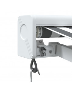 Tenda Retrattile Antracite e Bianca 4,5x3 m Tessuto e Alluminio