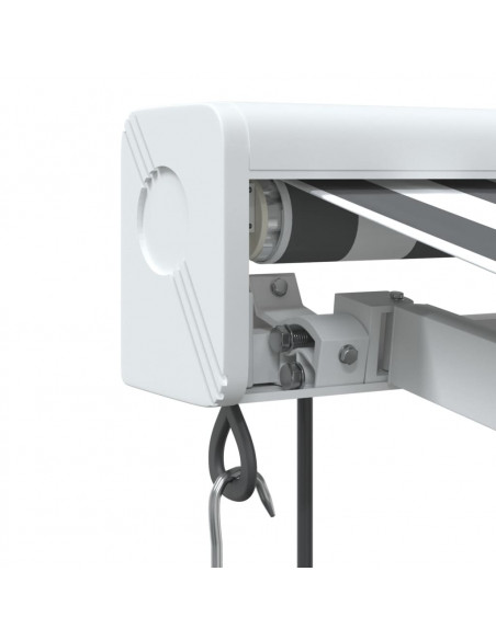 Tenda Retrattile Antracite e Bianca 4,5x3 m Tessuto e Alluminio