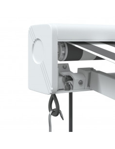 Tenda Retrattile Antracite e Bianca 5x3 m Tessuto e Alluminio