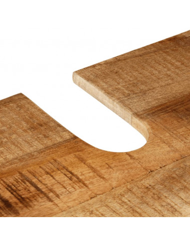 Set Mobili da Bagno 2pz in Ferro e Legno Massello di Mango