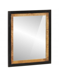 Set Mobili da Bagno 2pz in Ferro e Legno Massello di Mango 2