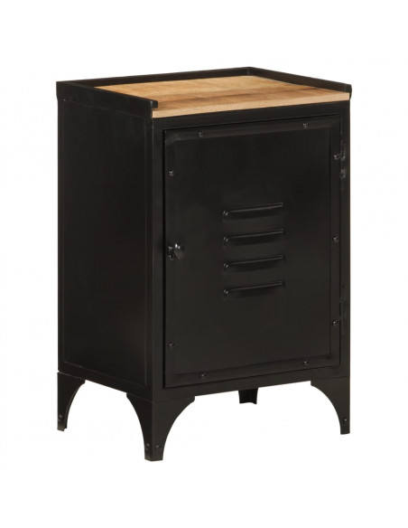 Set Mobili da Bagno 4 pz in Ferro e Legno Massello di Mango