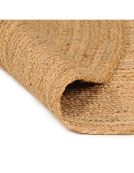 Tappeto in Juta Intrecciata 240 cm Rotondo