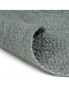 Tappeto Lavorato a Mano in Juta Rotondo 180 cm Verde Oliva 2