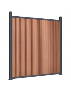 Pannello di Recinzione Marrone 180x186 cm in WPC 2
