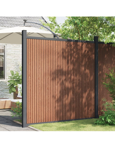 Pannello di Recinzione Marrone 180x186 cm in WPC