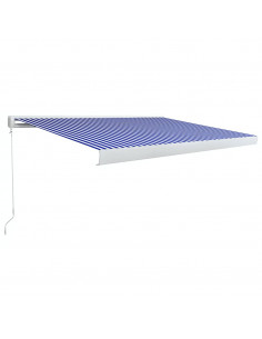 Tenda a Cassonetto Manuale 450x300 cm Blu e Bianca 2