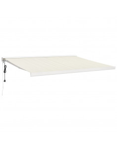 Tenda da Sole Retrattile Crema 4,5x3 m in Tessuto e Alluminio 2