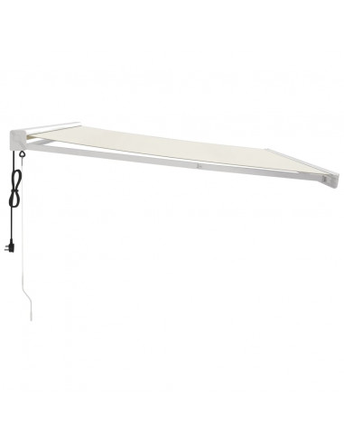 Tenda da Sole Retrattile Crema 4,5x3 m in Tessuto e Alluminio