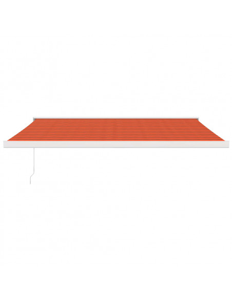 Tenda Retrattile Arancione Marrone 4,5x3 m Tessuto e Alluminio