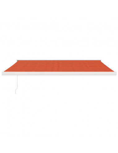 Tenda Retrattile Arancione e Marrone 4,5x3m Tessuto e Alluminio