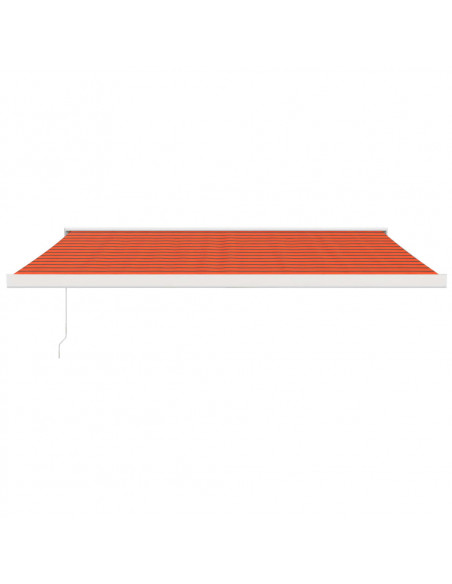 Tenda Retrattile Arancione e Marrone 4,5x3m Tessuto e Alluminio