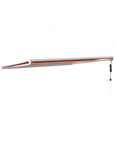 Tenda Retrattile Arancione e Marrone 4,5x3m Tessuto e Alluminio