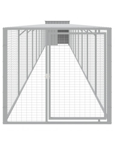 Pollaio Area Corsa Grigio Chiaro 110x1017x110cm Acciaio Zincato