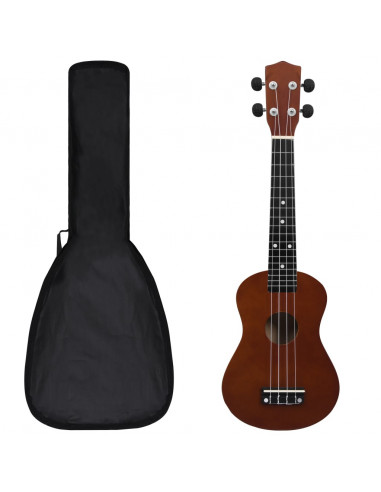 Set Ukulele Soprano con Borsa per Bambini Legno Naturale 23"