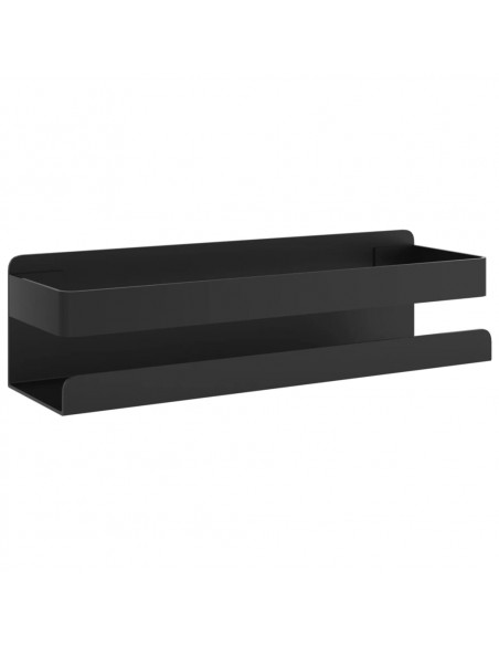 Mensola Doccia Nera Opaca 23x6,5x6 Acciaio Inox 304 Spazzolato