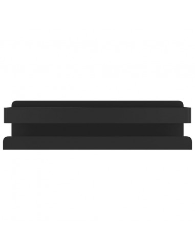 Mensola Doccia Nera Opaca 23x6,5x6 Acciaio Inox 304 Spazzolato