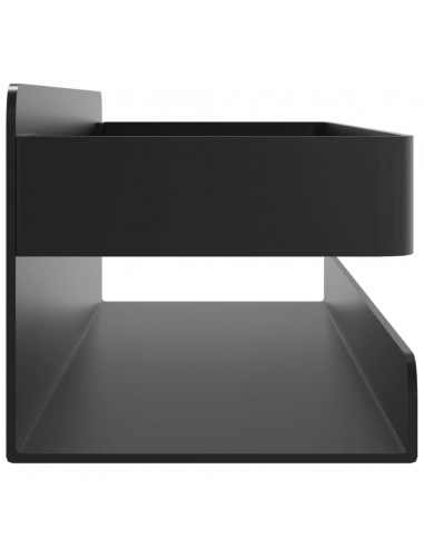 Mensola Doccia Nera Opaca 23x6,5x6 Acciaio Inox 304 Spazzolato