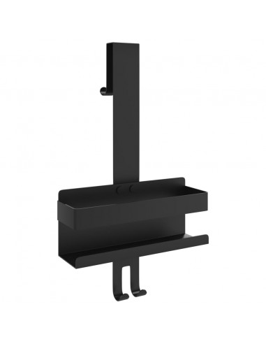 Mensola Doccia Pensile Nero Opaco Acciaio Inox 304 Spazzolato