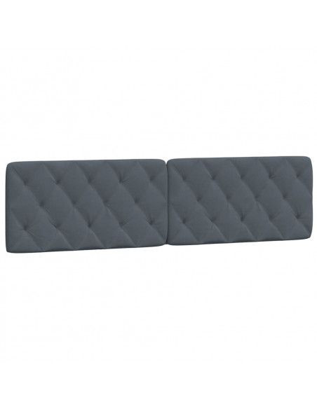 Giroletto con Luci LED Grigio Scuro 200x200 cm in Velluto