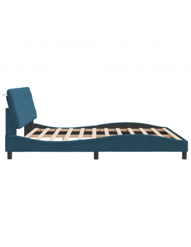 Giroletto con Luci LED Blu 180x200 cm in Velluto